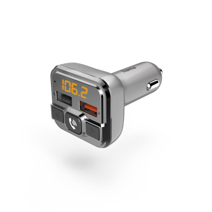 FM Transmitter HAMA, 2 x USB, SD slot, Bluetooth, Hands-Free, Grey, 201631