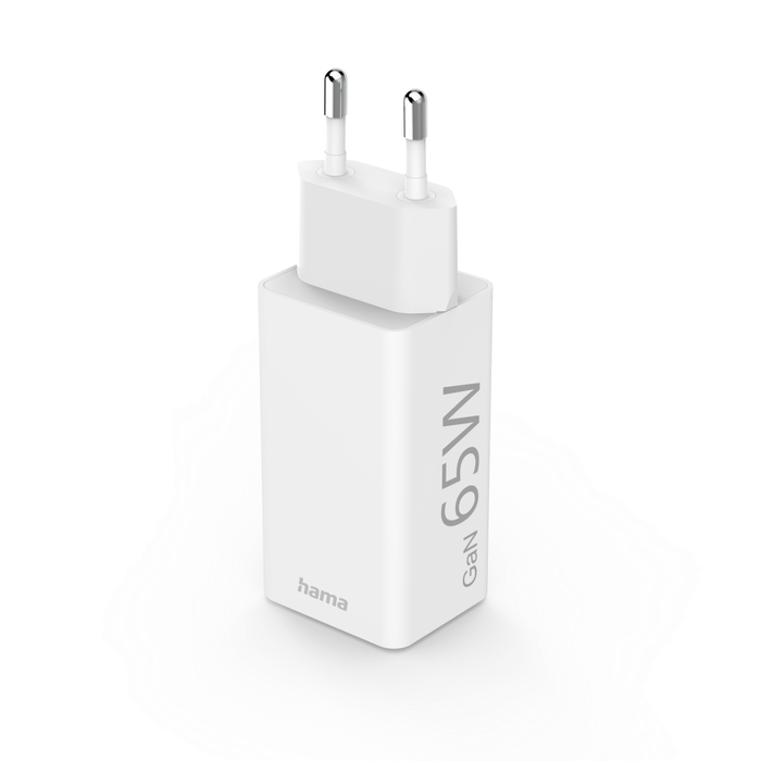 Зарядно устройство Hama 201643 100-240V PD/QC/GaN 65W 1xUSB-C 1xUSB-A