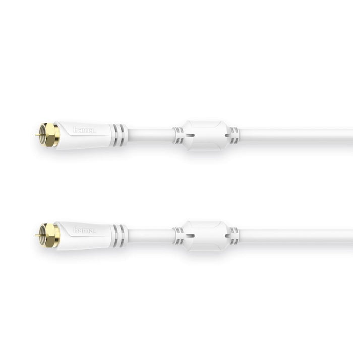 HAMA Coaxial antenna cable SAT, F-Plug - F-Plug, 1.5 m, 100 dB, 205251
