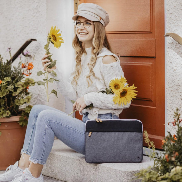 HAMA Florence laptop case, 13.3" (34 cm), Black/Grey