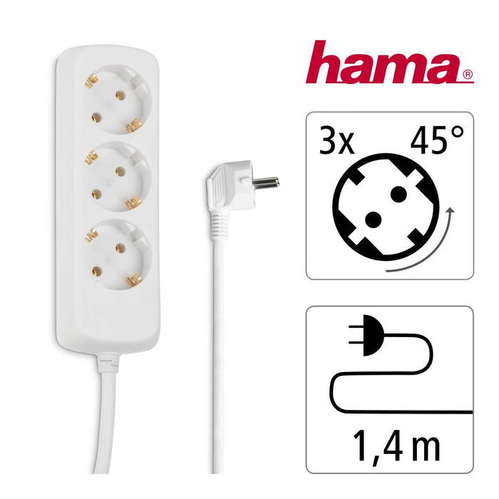 HAMA 3-socket power strip, 30381