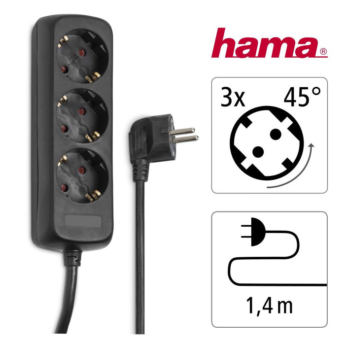 HAMA 3-socket power strip, 30391