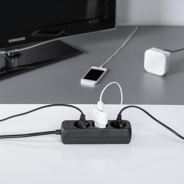 HAMA 3-socket power strip, 30391