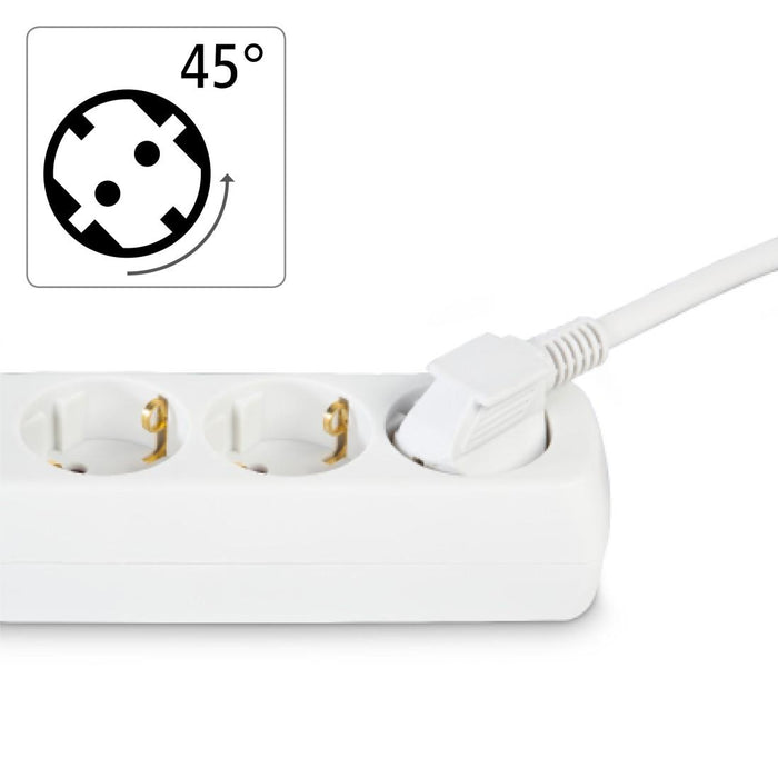 Power strip HAMA 30535 3 sockets, 3m, white with on/off button, child protection