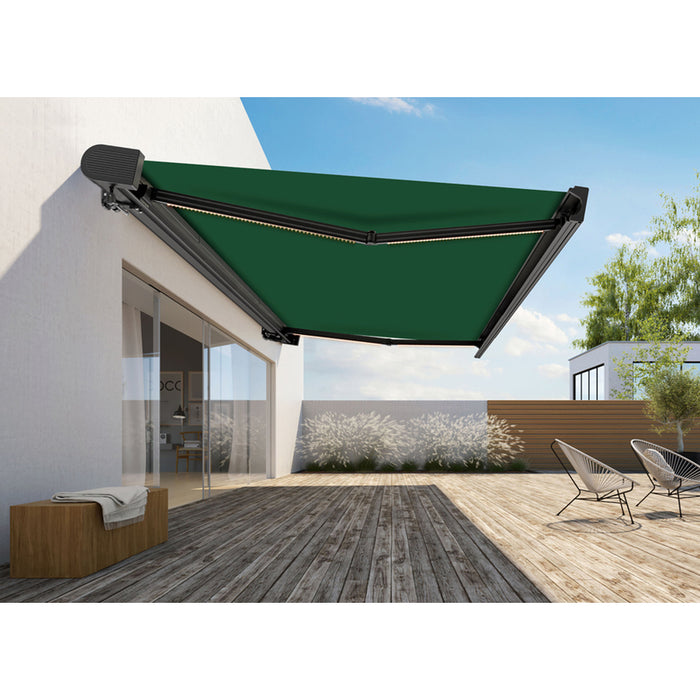 CASSETTE AWNING 400X300CM WITH ELECTRIC DRIVE AND LED LIGHTING HD HD-9309