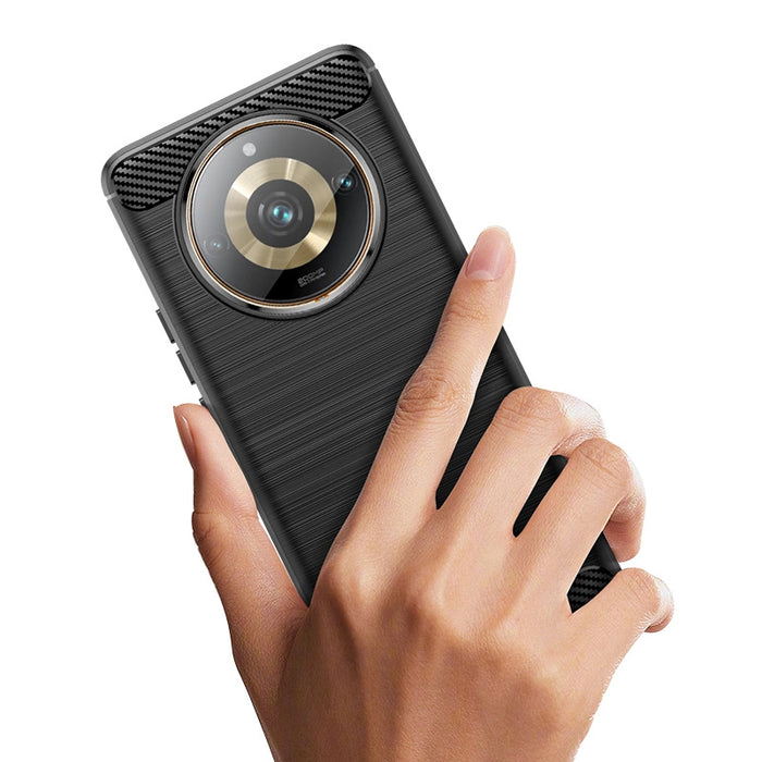 Flexible carbon pattern case for Realme 11 Pro / 11 Pro+ Carbon Case - black