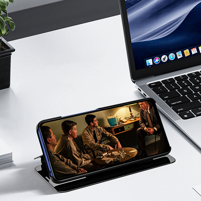 Clear View Case for iPhone 16e Flip Cover - Blue