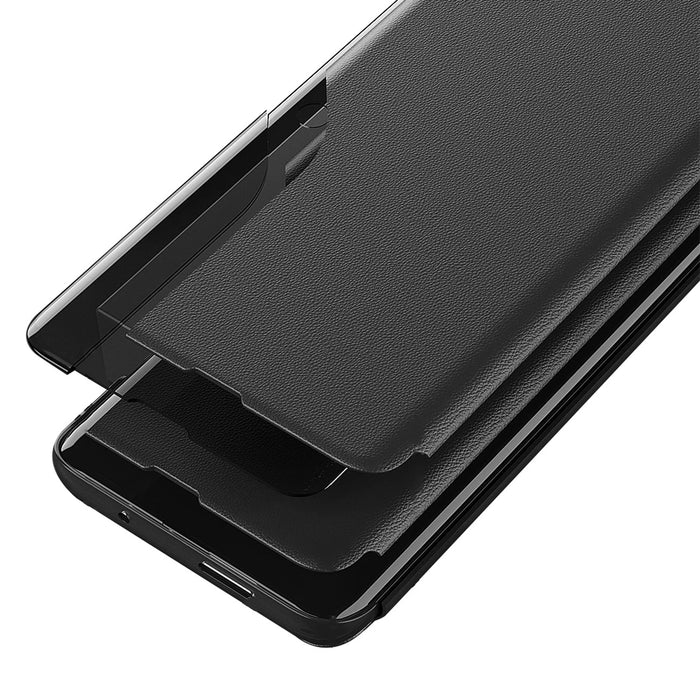 Eco Leather View Case elegant case with flap and stand for iPhone 16e - black