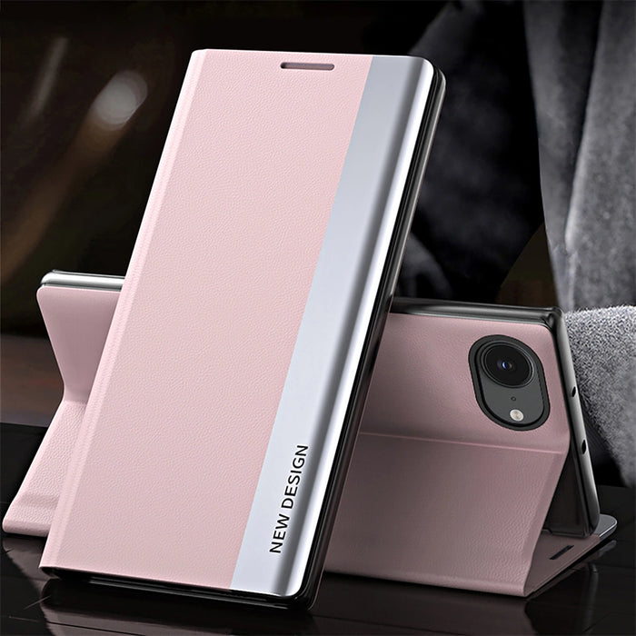 Sleep Case Pro for iPhone 16e with flap and stand - pink