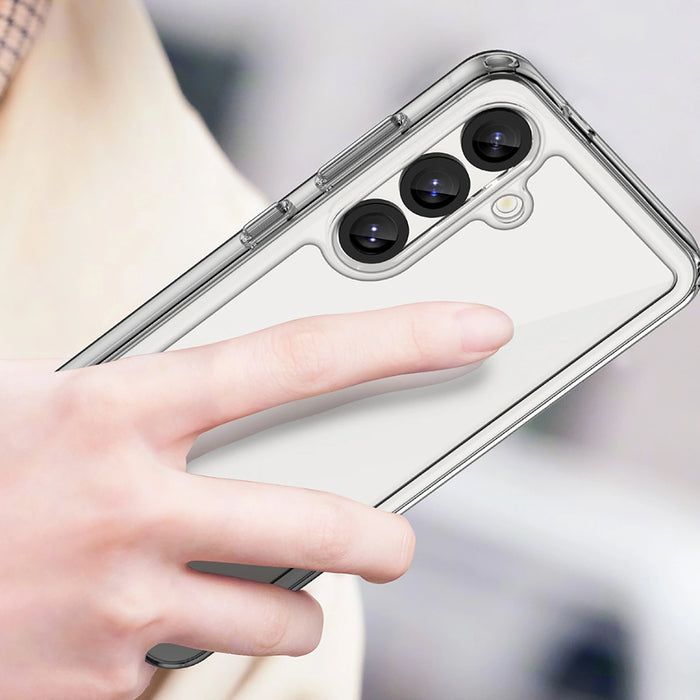 Outer Space Case for Samsung Galaxy S25 Edge Cover with Flexible Frame - Transparent