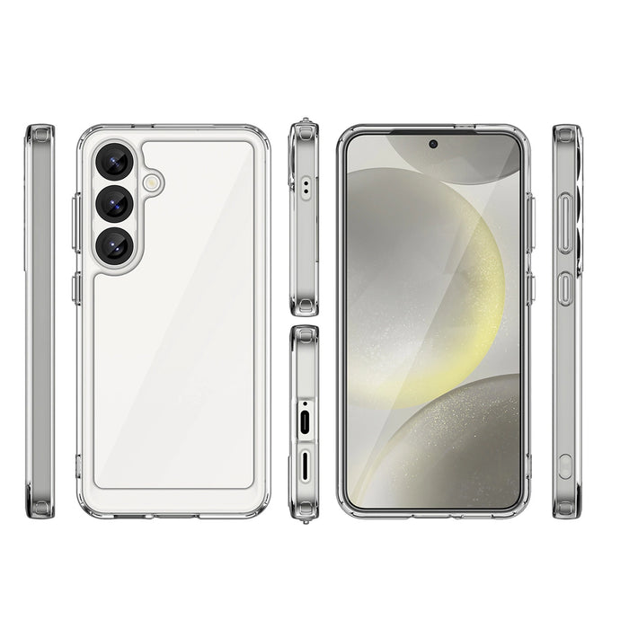 Outer Space Case for Samsung Galaxy S25 Edge Cover with Flexible Frame - Transparent