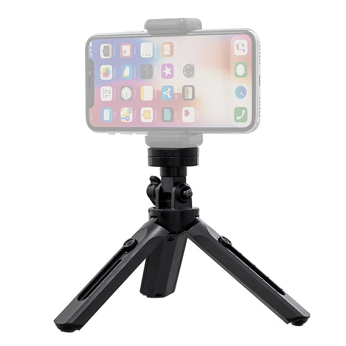 Mini tripod selfie stick holder for phone camera GoPro 16 - 21 cm black