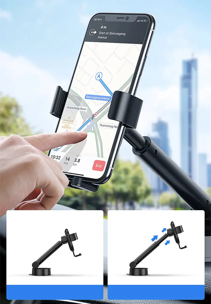 Gravity car mount for Baseus Tank phone with suction cup (black)