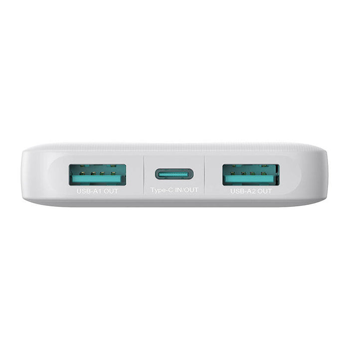 Powerbank Joyroom JR-PBF12 10000mAh 2.4A 2x USB-A 1x USB-C - white