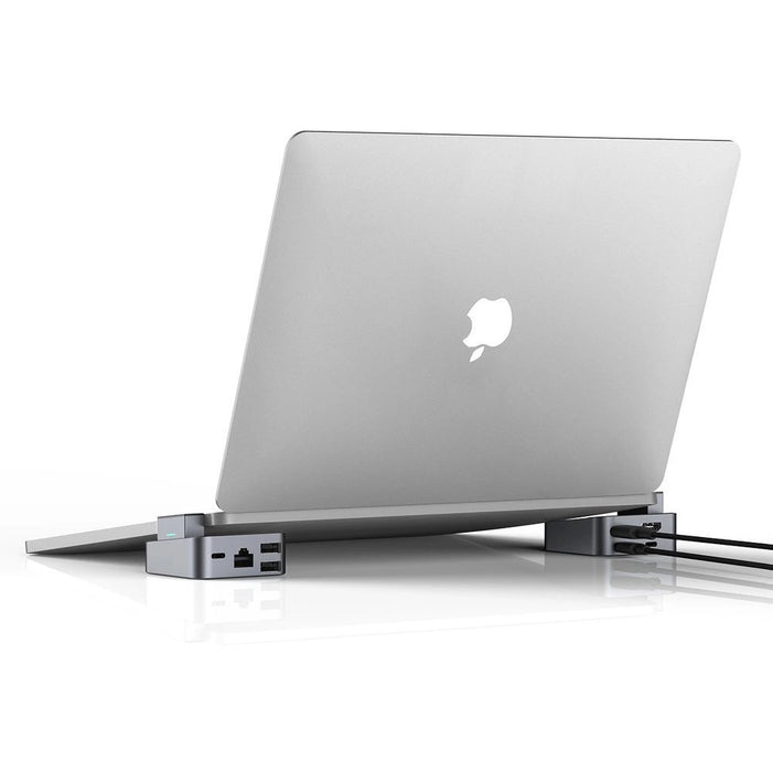 Hub Joyroom S-H121 USB-C stand - USB-A 3.0 / RJ45 / HDMI / USB-C / Thunderbolt for MacBook Pro - gray
