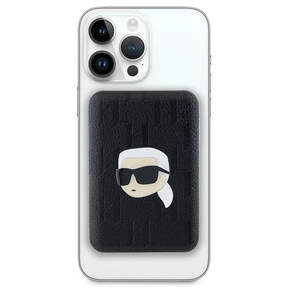 Karl Lagerfeld Powerbank inductive KLPB5FPGKSKIHK 16W 5000mAh black/black Karl Head Pin MagSafe