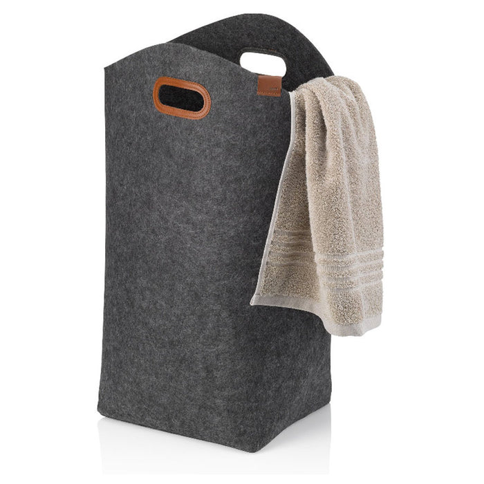 FAY DARK GRAY LAUNDRY BASKET KELA