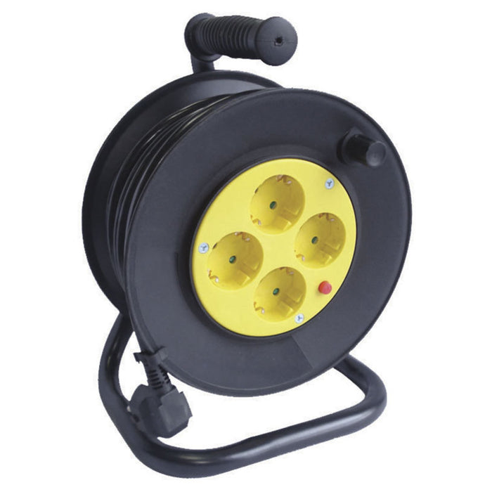 REEL EXTENSION 50M - G3X1.5MM2 - 4 SOCKETS KONEKTO OVERHEATING AND DANGER PROTECTION