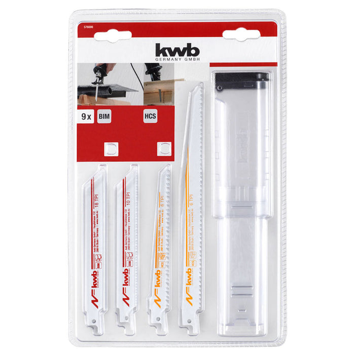 SET OF 8 PIECES SABER SAW BLADES KWB