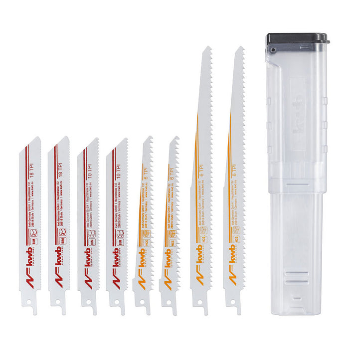SET OF 8 PIECES SABER SAW BLADES KWB