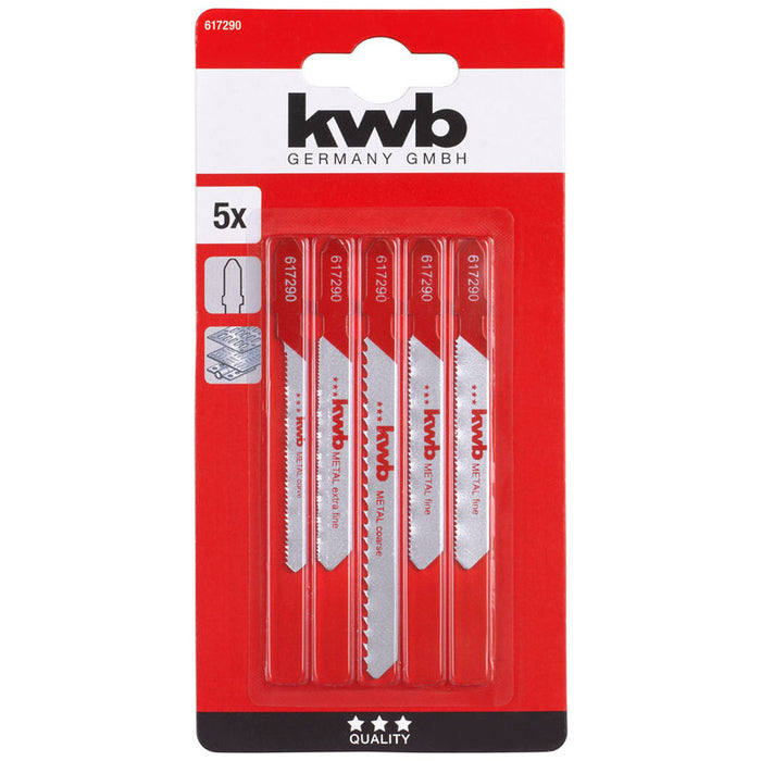 SET OF JIG SAW BLADES 5 PCS. KWB