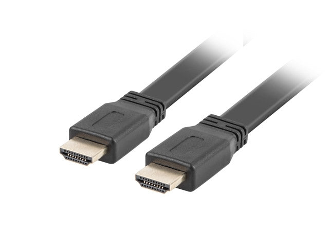 Lanberg HDMI M/M V2.0 cable 5m,  4K flat, black