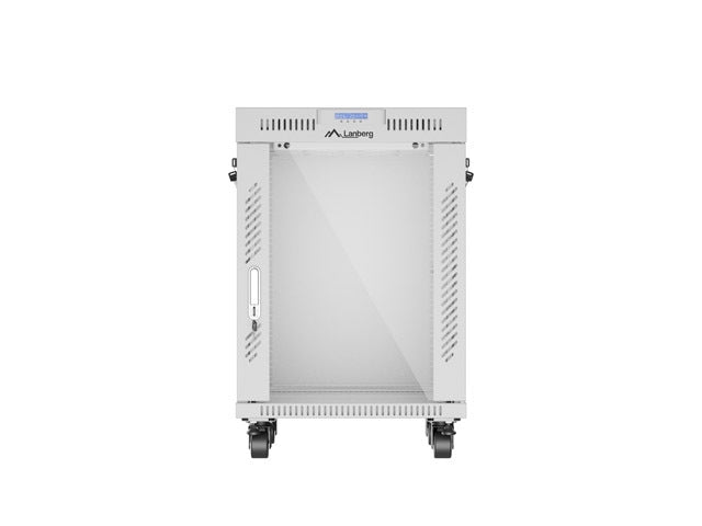 Lanberg rack cabinet 19" free-standing 15U/600x600 (flat pack) with glass door lcd grey v2