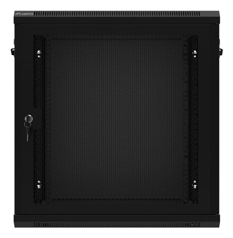 Lanberg rack cabinet 19" wall-mount 12U/600x450 with perforated door black (flat pack)