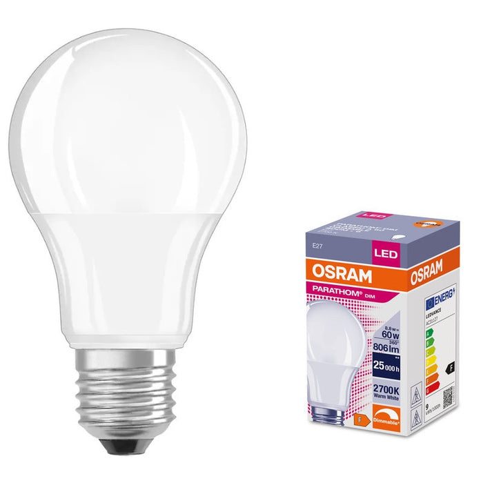 LED LAMP PARATHOM DIM CLA60 9W/827 230VFR E27 LEDVANCE