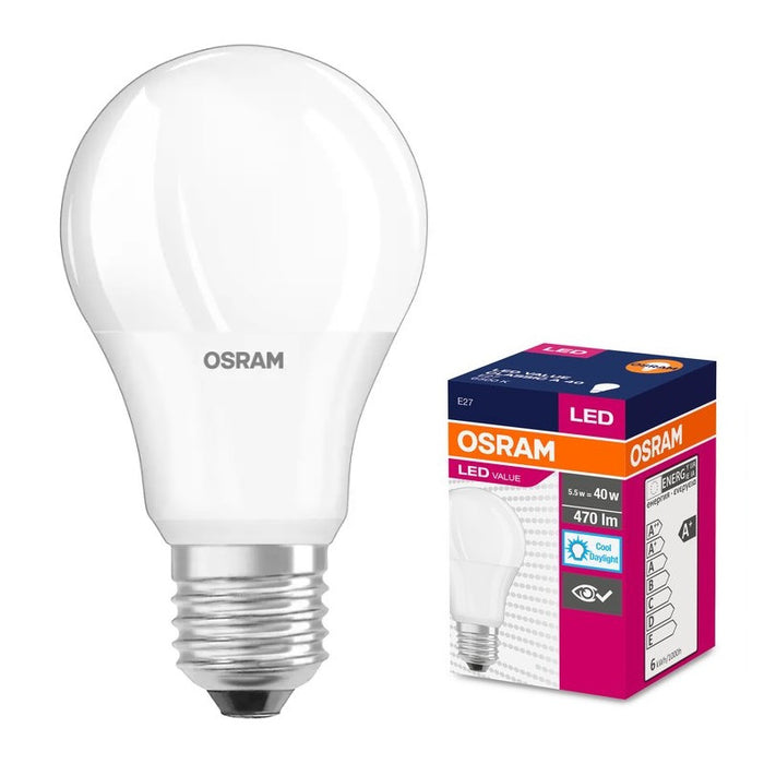 LED LAMP VALUE CLA40 470lm/840 E27 LEDVANCE