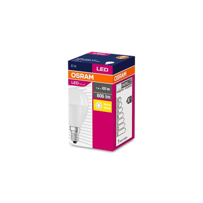 LED LAMP CLP60 806lm/7W/827 E14 VALUE LEDVANCE