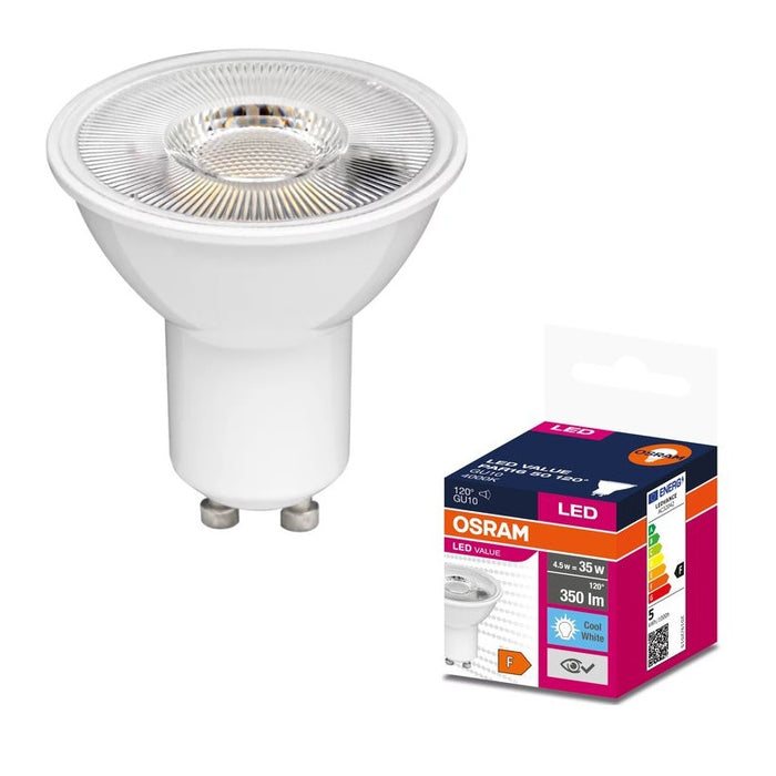LED LAMP VALUE PLAST PAR16 50 120° 5W/840 GU10 LEDVANCE