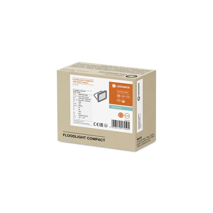 LED FLOODLIGHT FL COMP VALUE 10W 840 SYM 100 BK LEDVANCE - BLACK