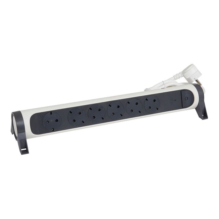 LEGRAND INDICATOR AND PROTECTION SPLITTER 6 SOCKETS / 1.5M ROTATING 694526