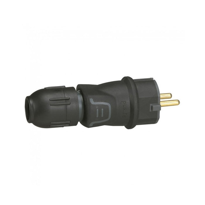 PLUG LGR 50340 2P+T 16A IP44 250V LEGRAND - BLACK