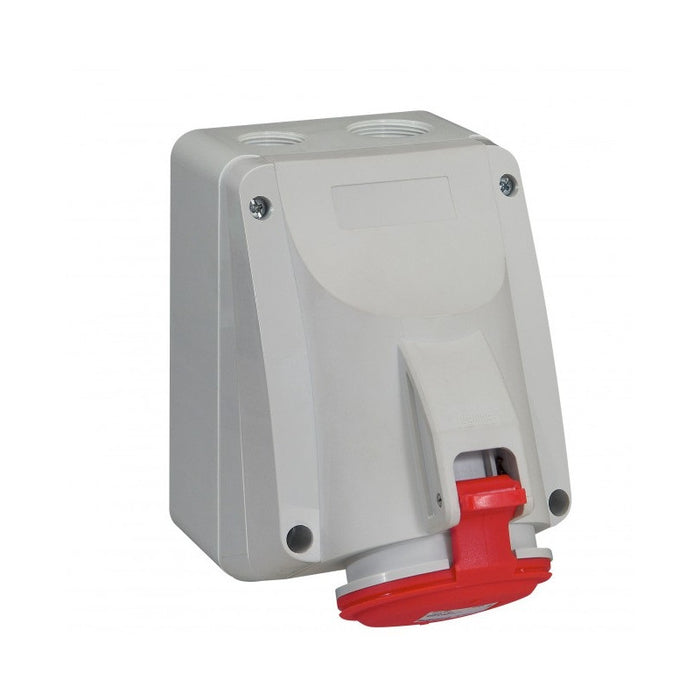 CONTACT FOR OUTDOOR MOUNTING IP44 2P+E, 32A 380/415V LEGRAND - GRAY/RED