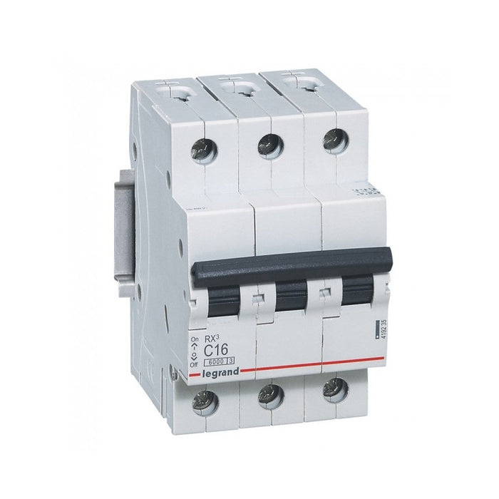 TRIPOLE AUTOMATIC CIRCUIT BREAKER RX³-MCB 3P C 16A 6KA LEGRAND