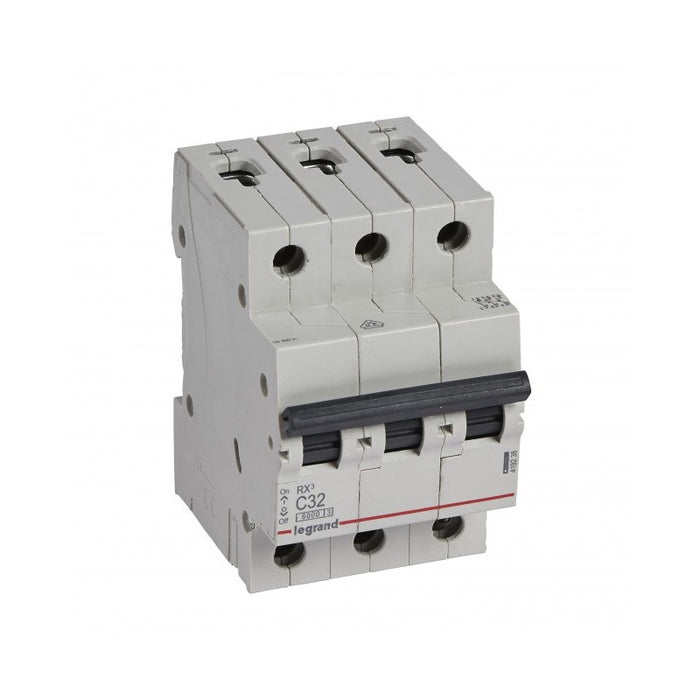 THREE-POLE AUTOMATIC CIRCUIT BREAKER RX³-MCB 3P C 32A 6KA LEGRAND