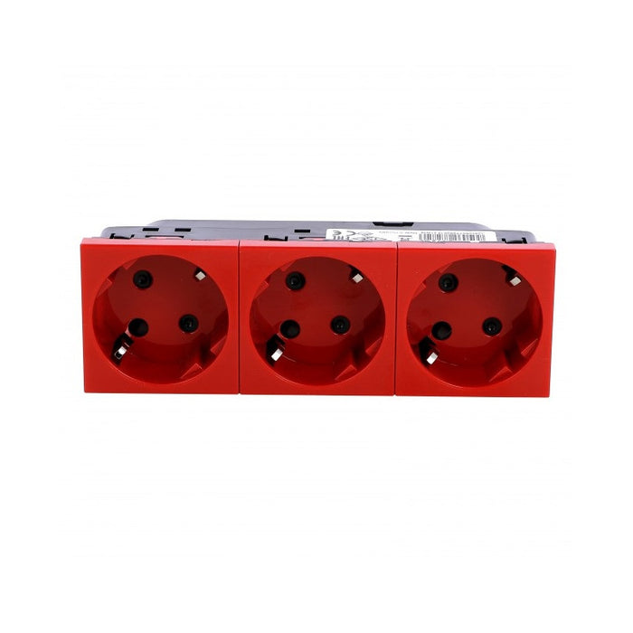 3x2P+E CONTACT 45 SHUKO 6M MOSAIC LEGRAND - RED