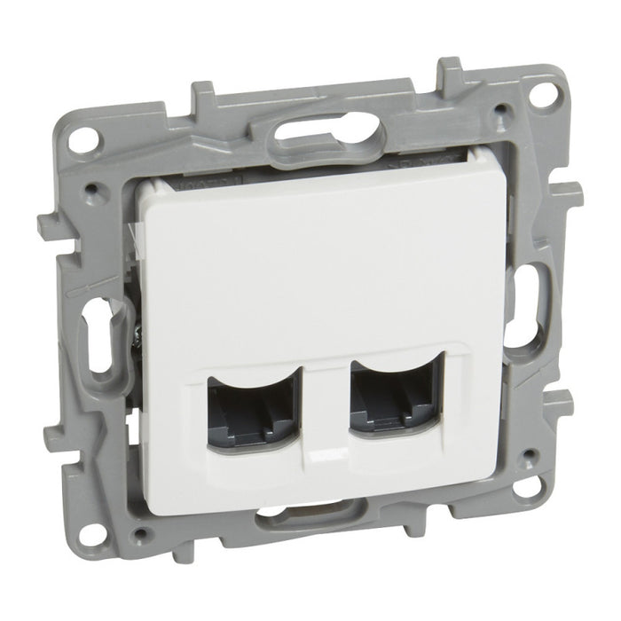 SOCKET 2xRJ45 UTP CATEGORY 6 NILOE LEGRAND - WHITE