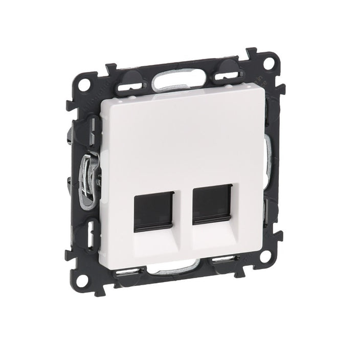 BUILT-IN MOUNTING MODULE 2xRJ45 cat 6 STP VALENA LIFE LEGRAND - WHITE