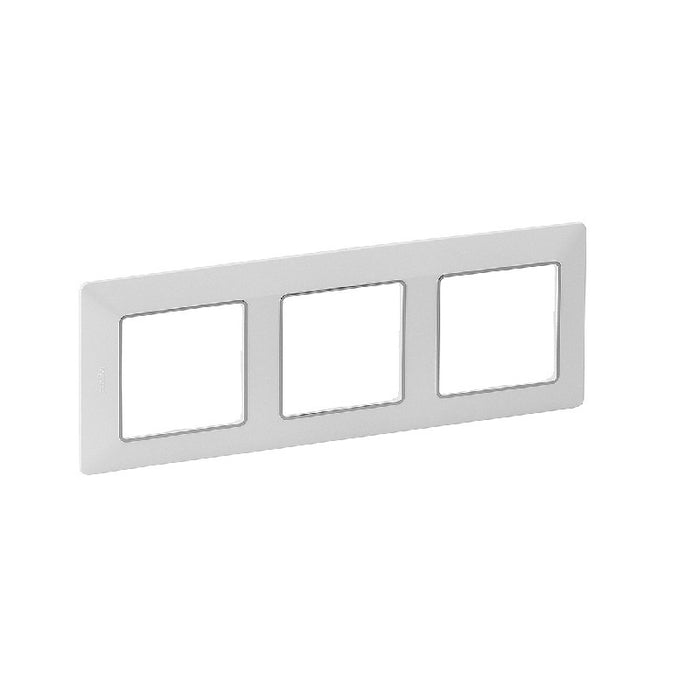 TRIPLE FRAME VALENA LIFE LEGRAND - WHITE-CHROME