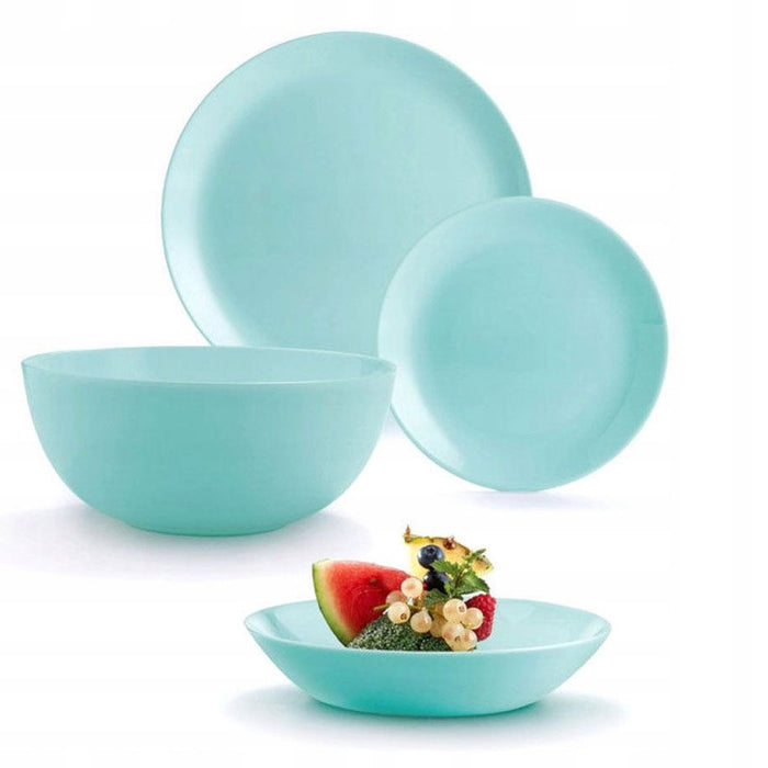 DINING SET 19 PIECES TURQUOISE DIWALI LUMINARC