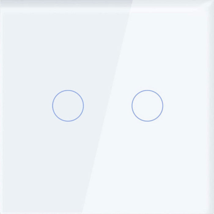 GLASS PANEL FOR DOUBLE KEY WHITE LUXON