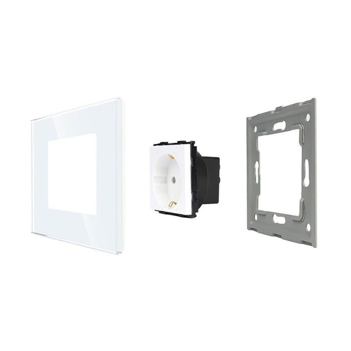 CONTACT WITH CHILD PROTECTION AND GLASS FRAME WHITE LUXON