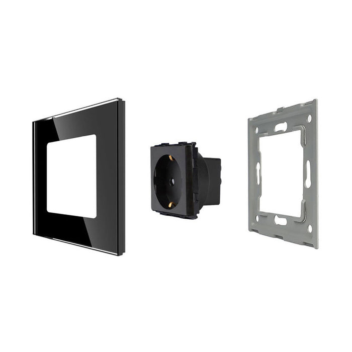 CONTACT WITH CHILD PROTECTION AND FRAME GLASS BLACK LUXON