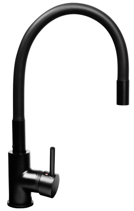 Black sink set with flexi faucet - MAIDSINKS BALI sink (62x44) 1B1D black + Flessi Black Edition faucet