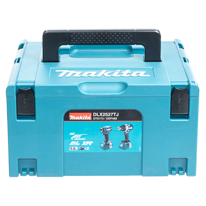 BATTERY SET MAKITA DLX2527TJ LXT 18 V, NUMBER OF BATTERIES 2, 5.00 Ah, CASE