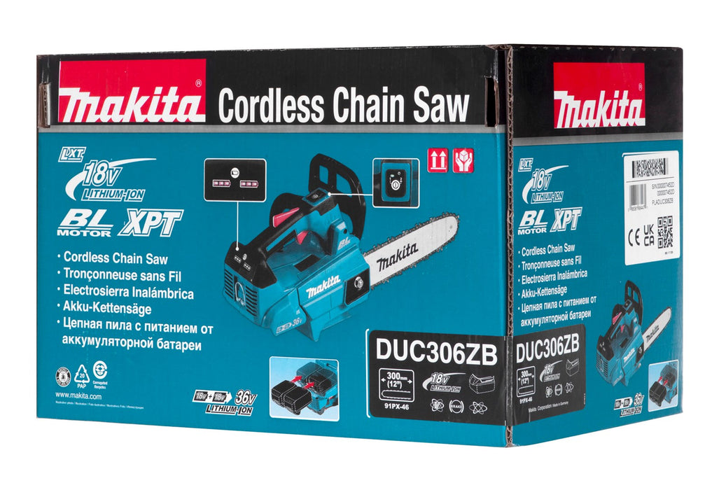 Makita DUC306ZB chainsaw Black, Blue