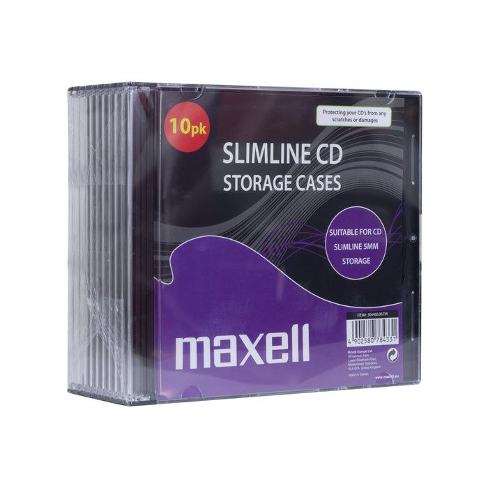 Boxes for CD/DVD MAXELL Slim Black 10pk /price for 10 pcs./